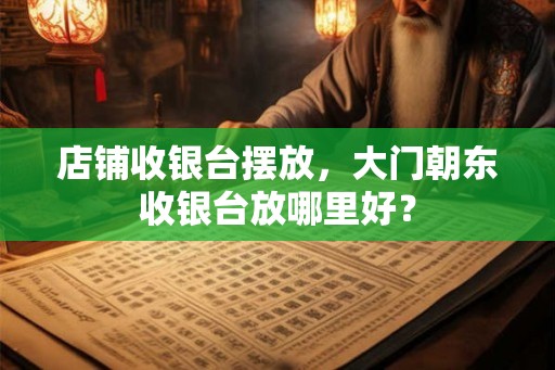 店铺收银台摆放，大门朝东收银台放哪里好？