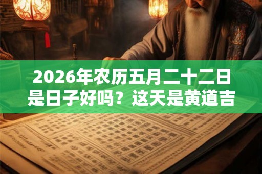 2026年农历五月二十二日是日子好吗？这天是黄道吉日吗？
