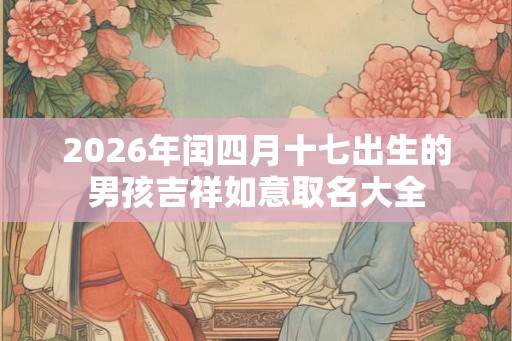 2026年闰四月十七出生的男孩吉祥如意取名大全 2026年闰四月十七出生的男孩吉祥如意取名大全