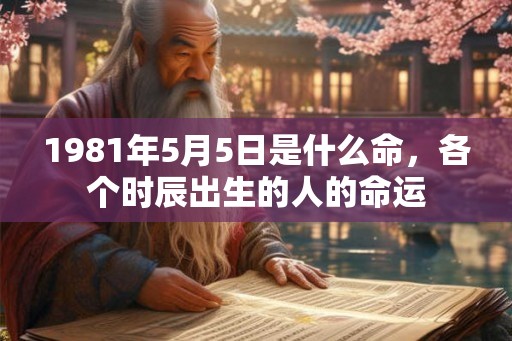1981年5月5日是什么命,各个时辰出生的人的命运 1981年5月5日是什么命,各个时辰出生的人的命运