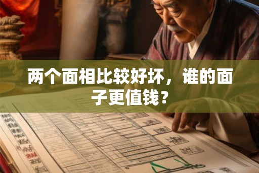 两个面相比较好坏，谁的面子更值钱？