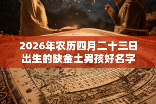 2026年农历四月二十三日出生的缺金土男孩好名字