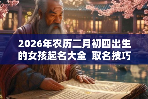 2026年农历二月初四出生的女孩起名大全  取名技巧推荐