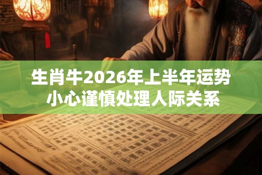 生肖牛2026年上半年运势 小心谨慎处理人际关系
