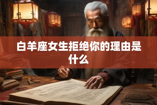 白羊座女生拒绝你的理由是什么