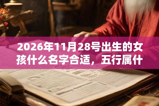 2026年11月28号出生的女孩什么名字合适，五行属什么