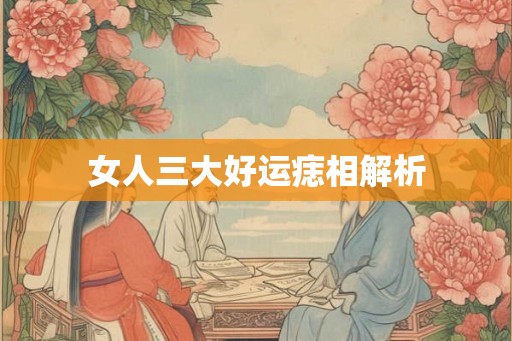 女人三大好运痣相解析