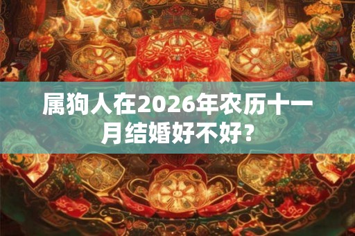 属狗人在2026年农历十一月结婚好不好？