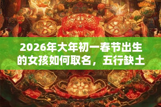2026年大年初一春节出生的女孩如何取名，五行缺土起名字推荐