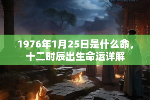 1976年1月25日是什么命,十二时辰出生命运详解 1976年1月25日是什么命,十二时辰出生命运详解