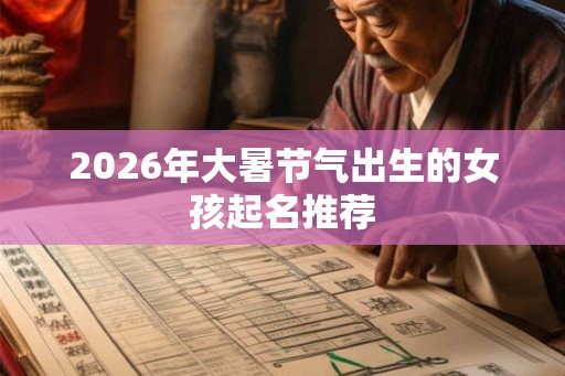 2026年大暑节气出生的女孩起名推荐