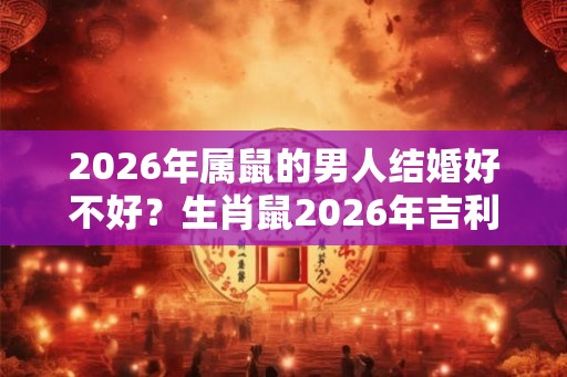 2026年属鼠的男人结婚好不好?生肖鼠2026年吉利的幸运数字 2026年属鼠的男人结婚好不好?生肖鼠2026年吉利的幸运数字