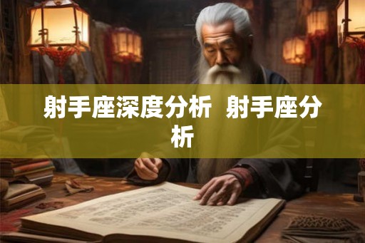 射手座深度分析  射手座分析