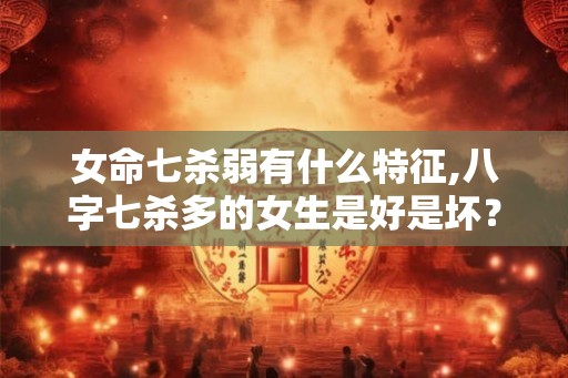 女命七杀弱有什么特征,八字七杀多的女生是好是坏？