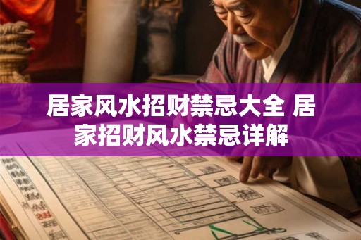 居家风水招财禁忌大全 居家招财风水禁忌详解 居家风水招财禁忌大全 居家招财风水禁忌详解