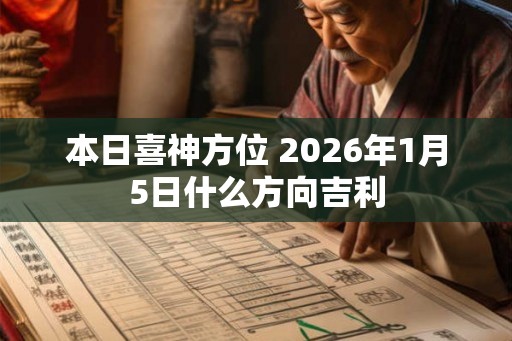 本日喜神方位 2026年1月5日什么方向吉利
