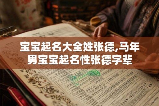 宝宝起名大全姓张德,马年男宝宝起名性张德字辈