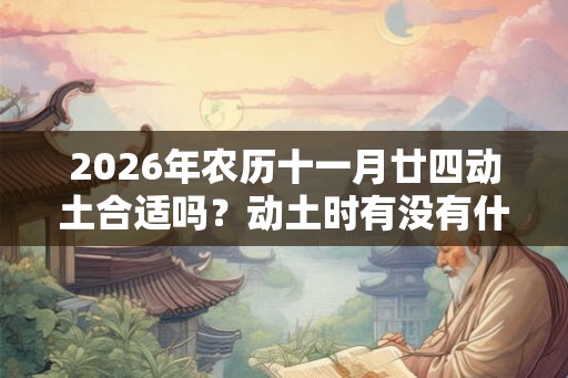 2026年农历十一月廿四动土合适吗?动土时有没有什么仪式? 2026年农历十一月廿四动土合适吗?动土时有没有什么仪式?