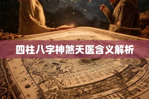 四柱八字神煞天医含义解析