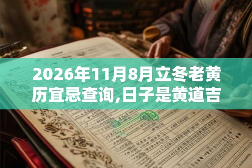 2026年11月8月立冬老黄历宜忌查询,日子是黄道吉日吗？