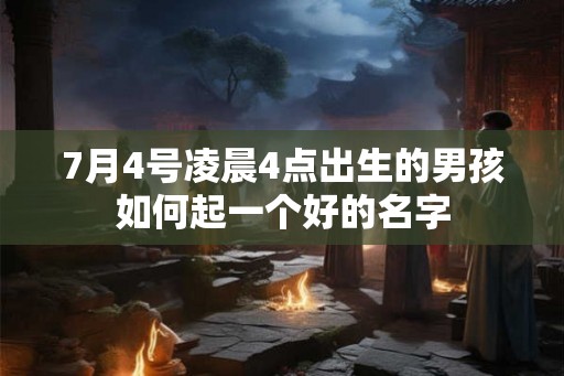 7月4号凌晨4点出生的男孩如何起一个好的名字