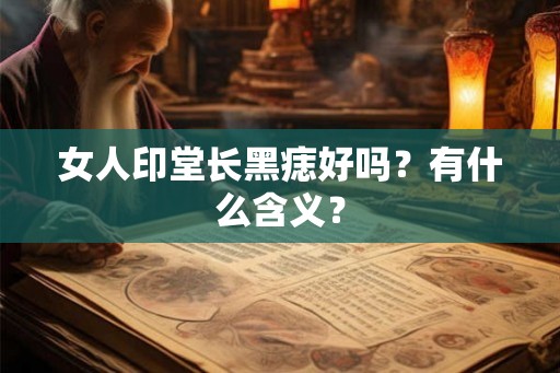 女人印堂长黑痣好吗？有什么含义？