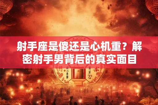 射手座是傻还是心机重？解密射手男背后的真实面目