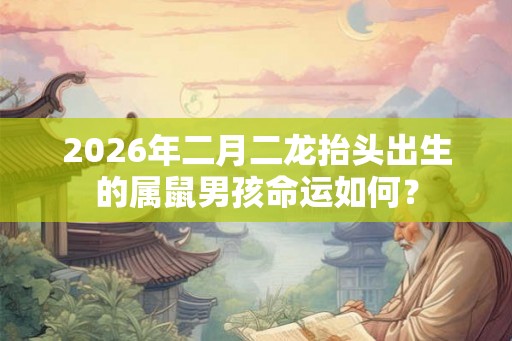 2026年二月二龙抬头出生的属鼠男孩命运如何？