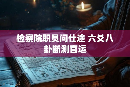 检察院职员问仕途 六爻八卦断测官运