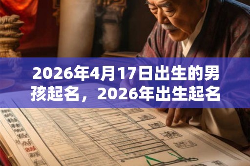2026年4月17日出生的男孩起名,2026年出生起名不宜用哪些字? 2026年4月17日出生的男孩起名,2026年出生起名不宜用哪些字?