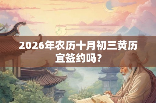 2026年农历十月初三黄历宜签约吗？