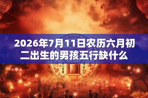 2026年7月11日农历六月初二出生的男孩五行缺什么