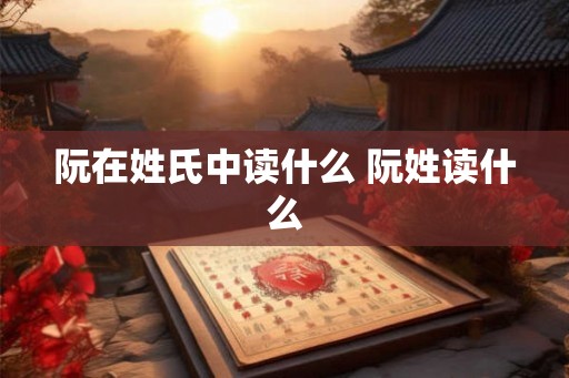 阮在姓氏中读什么 阮姓读什么