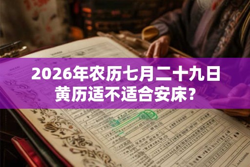 2026年农历七月二十九日黄历适不适合安床？