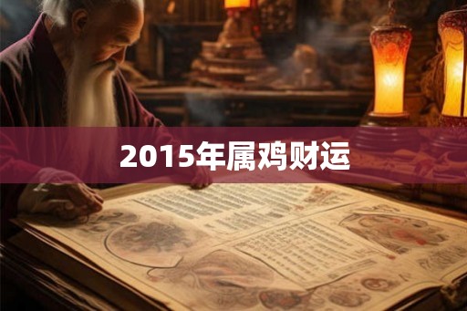 2015年属鸡财运
