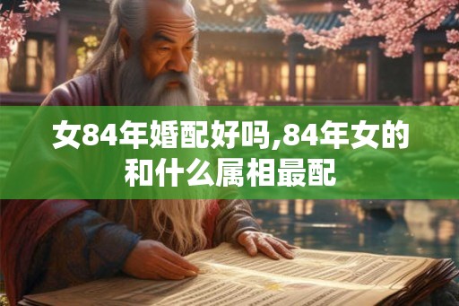 女84年婚配好吗,84年女的和什么属相最配
