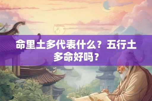 命里土多代表什么？五行土多命好吗？