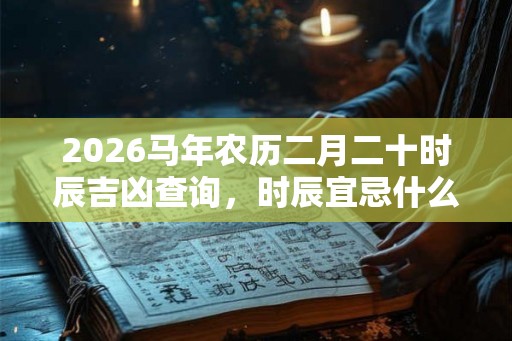 2026马年农历二月二十时辰吉凶查询,时辰宜忌什么? 2026马年农历二月二十时辰吉凶查询,时辰宜忌什么?