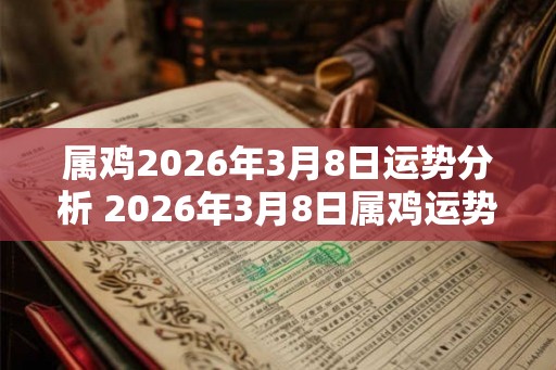 属鸡2026年3月8日运势分析 2026年3月8日属鸡运势分析