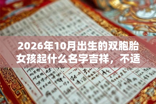 2026年10月出生的双胞胎女孩起什么名字吉祥，不适合用哪些字