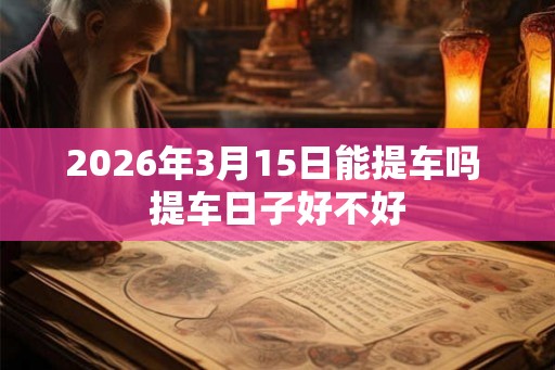 2026年3月15日能提车吗 提车日子好不好