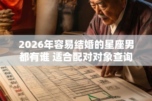 2026年容易结婚的星座男都有谁 适合配对对象查询