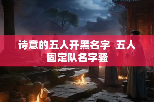 诗意的五人开黑名字  五人固定队名字骚
