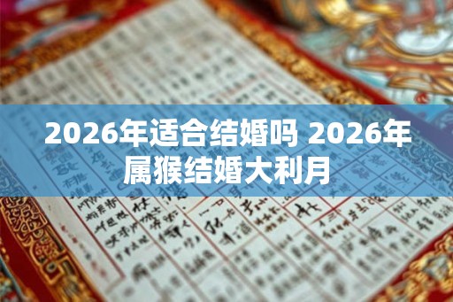 2026年适合结婚吗 2026年属猴结婚大利月 2026年适合结婚吗 2026年属猴结婚大利月