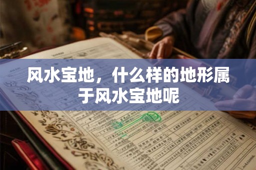 风水宝地，什么样的地形属于风水宝地呢