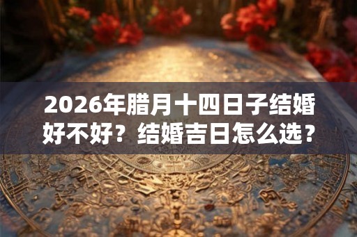 2026年腊月十四日子结婚好不好？结婚吉日怎么选？
