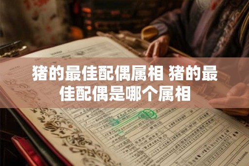 猪的最佳配偶属相 猪的最佳配偶是哪个属相