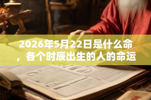 2026年5月22日是什么命，各个时辰出生的人的命运