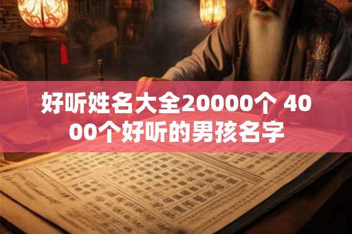 好听姓名大全20000个 4000个好听的男孩名字