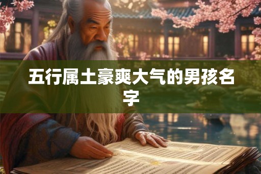 五行属土豪爽大气的男孩名字
